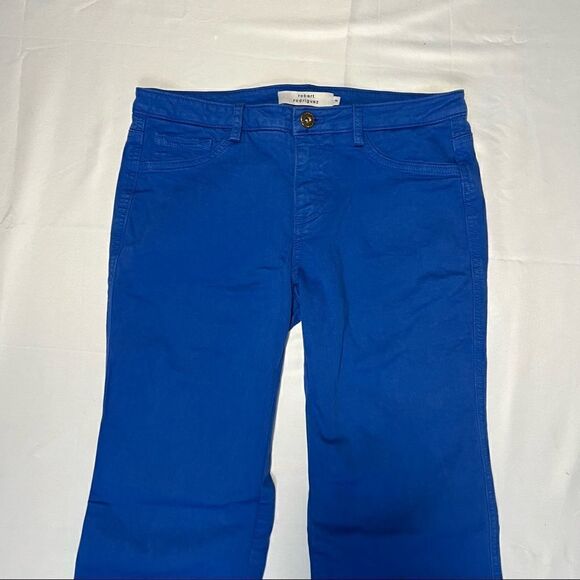 Robert Rodriguez Mid Rise Flare Bootcut Bright Blue Jeans 2 - Picture 2 of 10